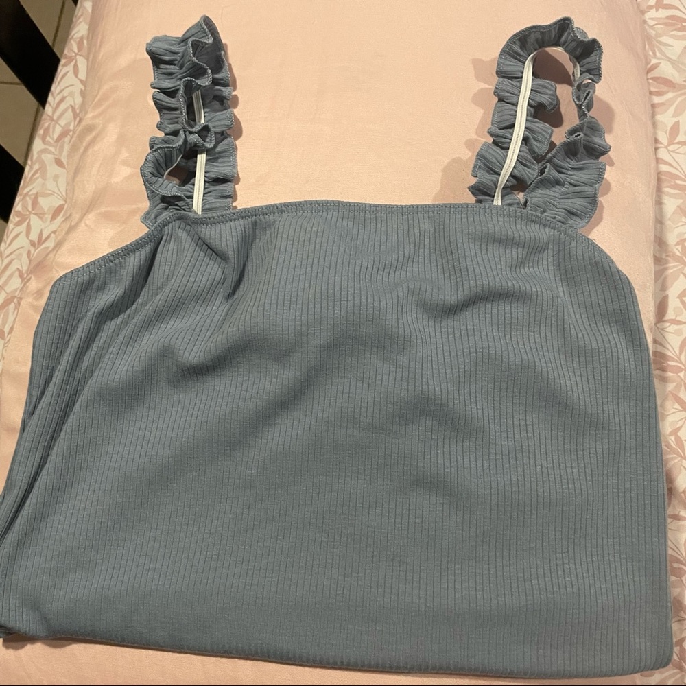 Ruffle straps bodysuit